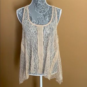 Romeo & Juliet Couture sheer tank top